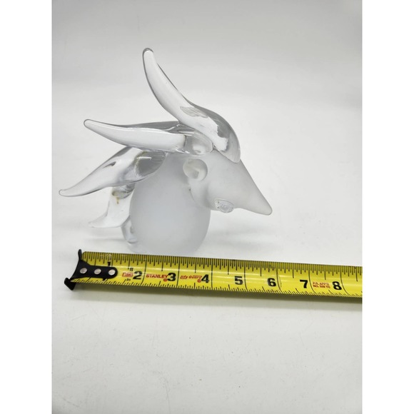 MCM Frosted Glass Horse head Bust. 6"x5"x2" - Picture 2 of 8